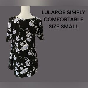 LULAROE FLORAL PULLOVER TOP SIZE SMALL GENTLY WORN